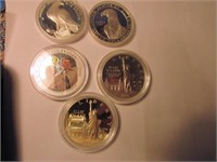 5 1 Oz Comm. Coins