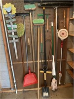 Brooms, Scrub Brushes, Shovel, Potato Fork