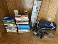 Tripod, VHS Movies, Cordless Phones, Sharp Shred.