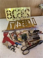Brass stencils and miscellaneous