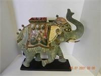 METAL ELEPHANT FIGURE APPROX 16"H ,ALL ITEMS SOLD