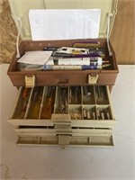 Hobby toolbox with contents
