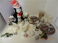 ASSORTED FIGURES, PLATES, MISC. ,ALL ITEMS SOLD