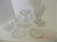 ASSORTED GLASSWARE, 8 PCS APPROX ,ALL ITEMS SOLD