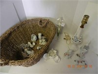 BASKET/ASSORTED FIGURES/MISC. ,ALL ITEMS SOLD AS