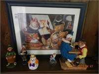 LOT CLOWN FIGURES, PICTURE ,ALL ITEMS SOLD AS IS,