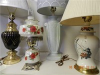 DECORATOR LAMPS (4) ,ALL ITEMS SOLD AS IS, NOT