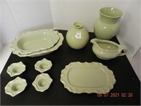 ASSORTED DISHWARE, VASES ,ALL ITEMS SOLD AS IS,