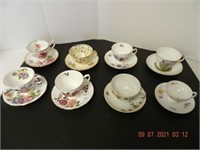 8 CHINA CUPS + SAUCERS ,ALL ITEMS SOLD AS IS, NOT