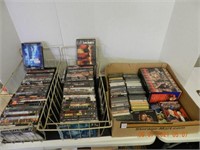 ASSORTED DVDS, CASSETTES, MISC. ,ALL ITEMS SOLD