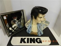ELVIS BUST/PICTURE ,ALL ITEMS SOLD AS IS, NOT
