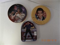 3 ELVIS PLATES ,ALL ITEMS SOLD AS IS, NOT