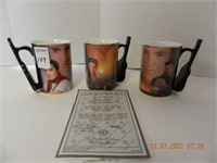 3 ELVIS CUPS/CERT. ,ALL ITEMS SOLD AS IS, NOT