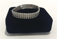 Stainless and Rhinestone Bracelet