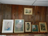 ASSORTED PICTURES, PETTIT POINT FRAME ,ALL ITEMS