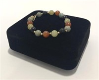 Multi Colored Jade Bead Bracelet