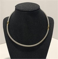Stainless and 18 Karat Gold Necklace