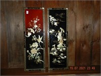 2 BLACK LACQUER PANELS (APPROX 36"X12"), MOTHER
