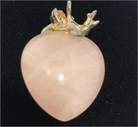 Rose Quartz Heart Pendant