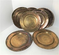 Hammered Brass Chargers