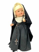 Vintage Wooden Nun Doll