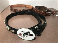 Two Brighton Leather Belts