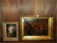 2 VINTAGE PICTURES-POSSIBLE OIL PAINTINGS ,ALL