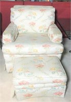 Vintage Custom Arm Chair and Ottoman