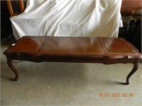 COFFEE TABLE/LEATHER TOP APPROX 56"LX20"W ,ALL