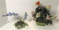 Stone and Glass Flower Arrangement