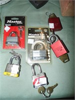 3 Pc. Master Locks w/Keys & 1 Guard w/Keys
