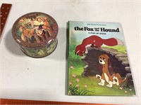 Childrens book & metal tin