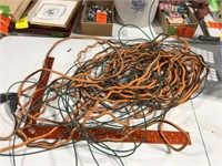An extension cord and other wires etc