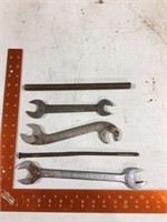 3 wrenches & 2 other