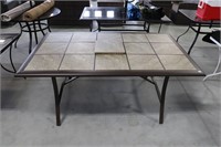 NEW TILE TOP PATIO TABLE 66"X41"X28"