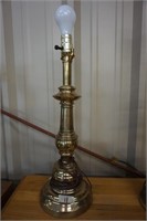 PAIR OF BRASS LAMPS