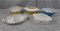 Pyrex Divided Dish, Casserole Dish, And Mixing