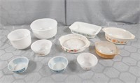 Casserole dishes, bowls, and mixing bowls by