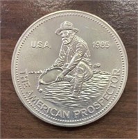 One Ounce Silver Round: Prospector #2