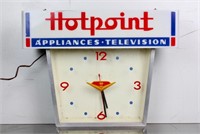 Vintage Hotpoint Light Up Advertising Clock