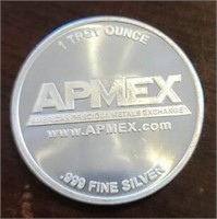One Ounce Silver Round: APMEX