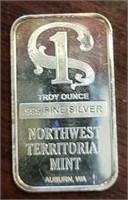 One Ounce Silver Bar: NW Territorial Mint