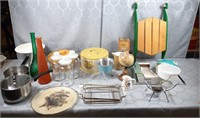 Pots, Glass Jars, Sleigh, Cake Tray, Vases, Etc