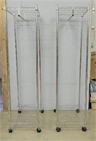(2) Rolling Wire Clothes Racks