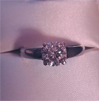 Moissanite Solitaire Ring.  * Approximate Size