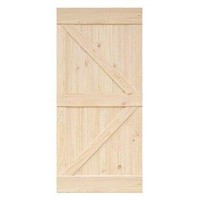 42"x84" Paneled Wood Unfinished Barn Door Without