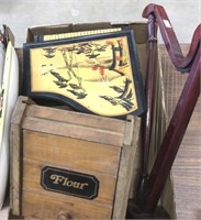 Flour Box, Decorative Harp And Piano Decor