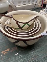 Vernonware bowl set and gravy dish