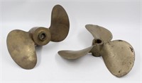 (2) Vintage Bronze Kiekhaefer & NI-BRAL Propellers