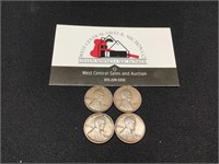 Four 1912 Lincoln Pennies
